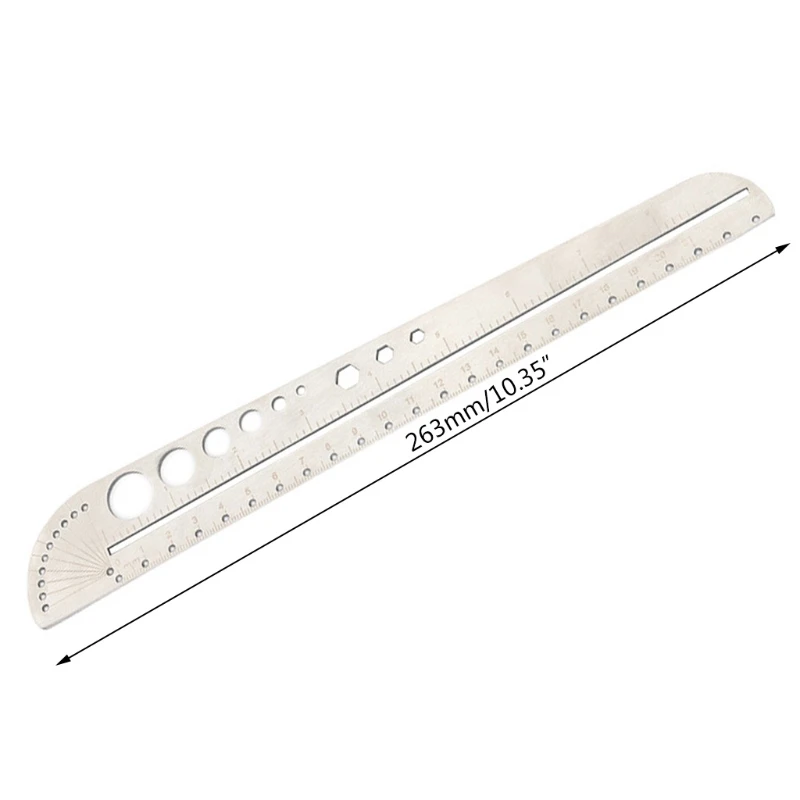 

Multifunctional Stainless Steel Angle Protractor Ruler Degree Measuring Tool