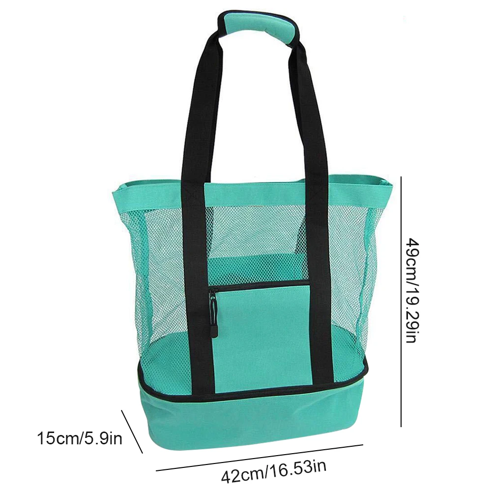 

Cooler Picnic Bag Mesh Waterproof Food Storage Cooler Bags With Handles For Outdoor Camping Organizer Outdoor Travel Storage Bag