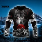 Худи мужское с 3D-принтом Ночной Волк, YK491