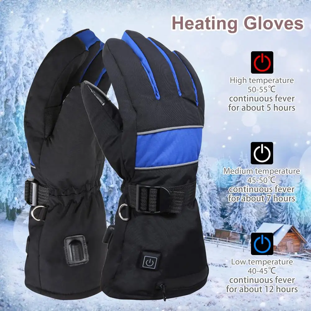 

Winter Bicycle Gloves Heating Keep Warm Windproof Motorbike Riding Cycling Rechargeable Touch Screen Outdoor Bike Equipment