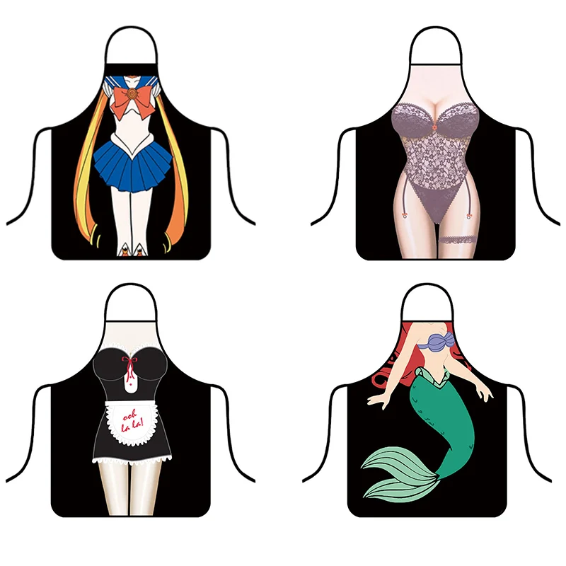 

Сексуальный фартук, креативный кухонный фартук, забавный фартук-русалка, фартук для ужина, вечеринки, Кухонные фартуки, Аксессуары для выпе...