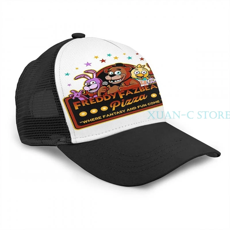 Five Nights at fredddys Freddy Fazbears piza FNAF баскетбольная Кепка с логотипом для мужчин и женщин модная черная шляпа унисекс с принтом - Цвет: One Size