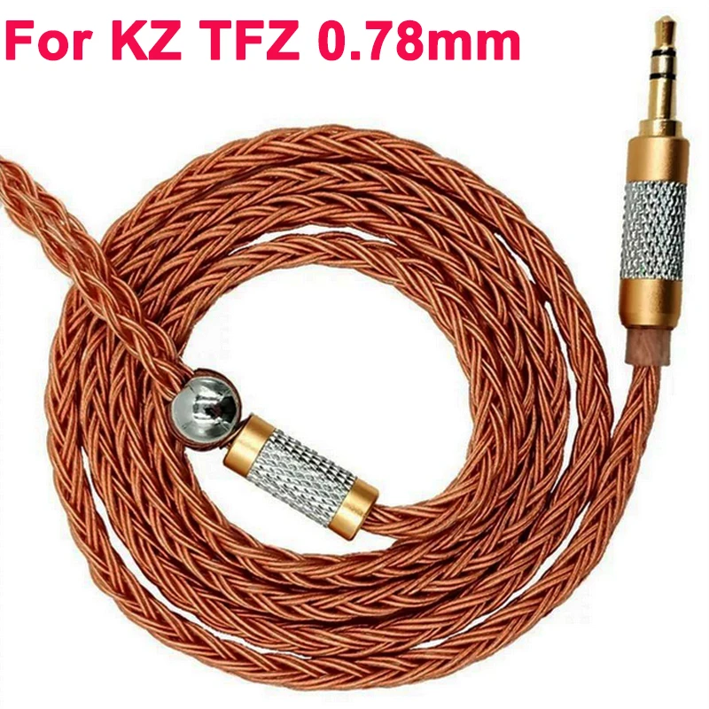 For KZ TFZ 0.78mm JC16 6N OFC 16 акций 480 ядер наушники Обновление кабель для se215 se535 0,78 мм IE80 MMCX IM A2DC ZSN QDC UE серии - Цвет: For KZ TFZ 0.78mm