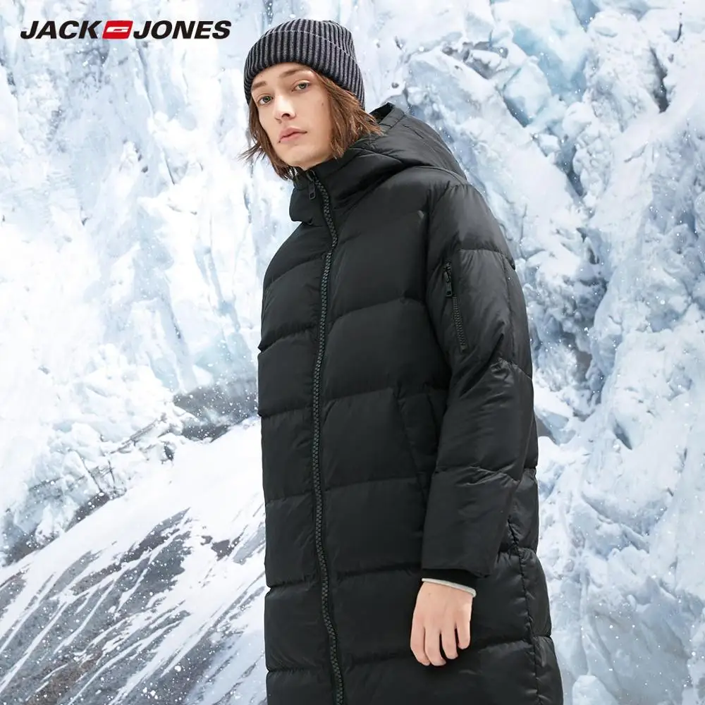 JackJones мужской зимний длинный пуховик с капюшоном, парка, пальто, мужская одежда 218312537