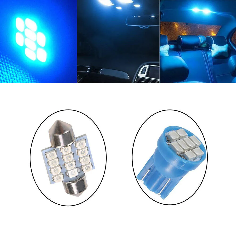 

Plate Lamp LED Light Bulb 13PCS Durable For Dome License Plastic+Metal