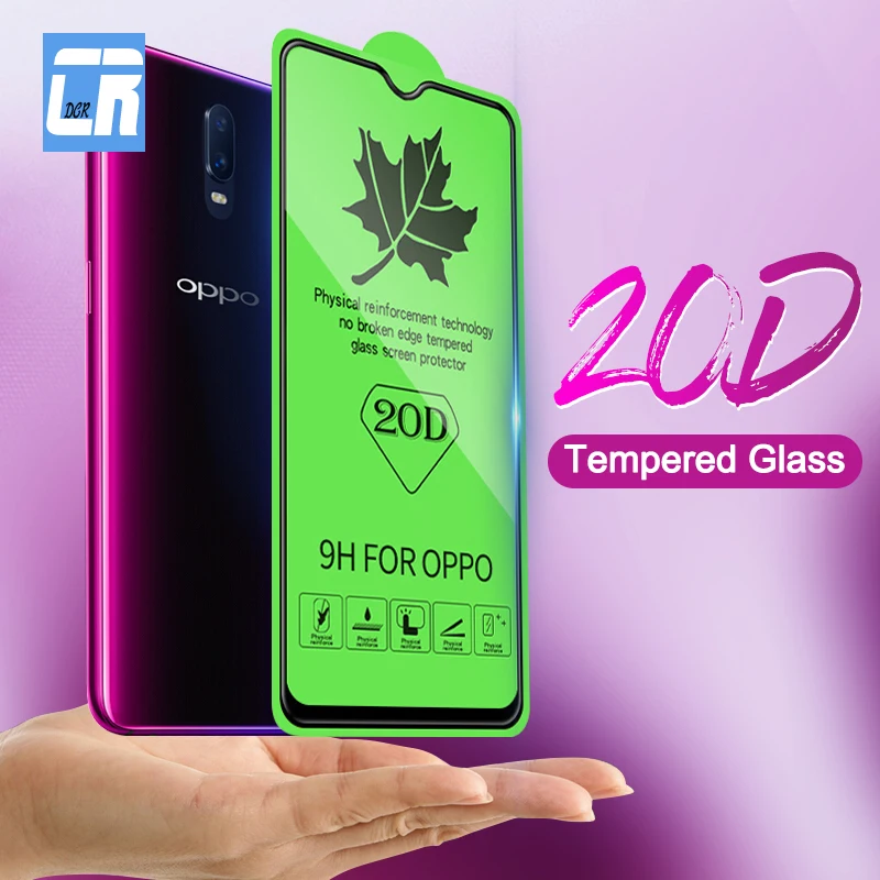 Изогнутое защитное стекло 20D для OPPO Reno A5S A9 R15 R17 F5 F7 F9 F11 Pro закаленное Oppo Realme X