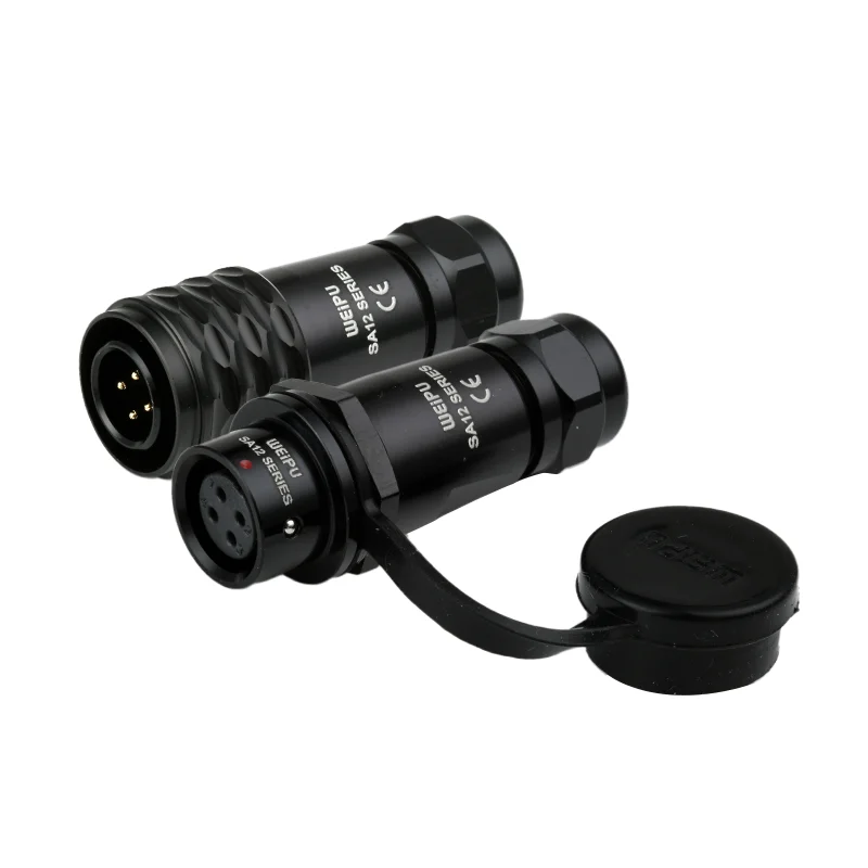 

SA1210/P_+SA1211/S Industrial Waterproof Electric Aviation Wire Cable Connector Terminal Power Adapter M12 2 3 4 5 6 7 9 Pin