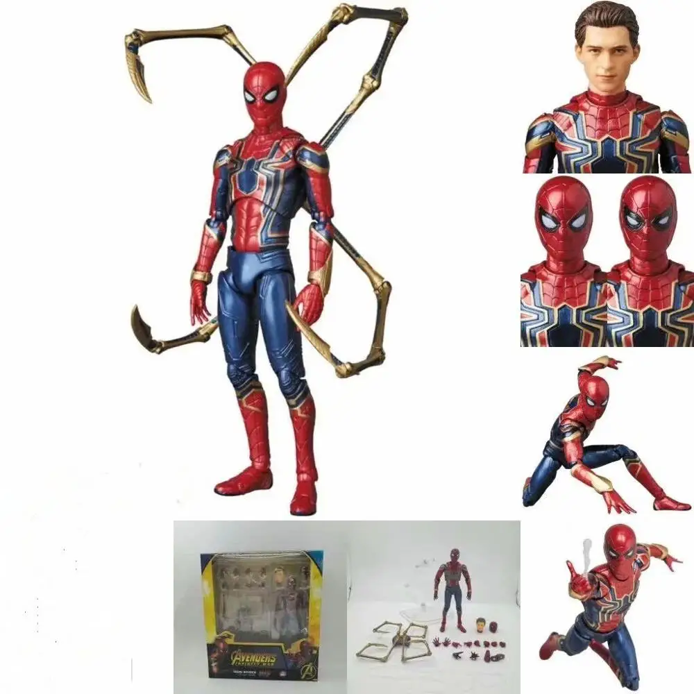 16 см Новый Фильм Мстители Бесконечность войны Mafex 081 Железный Паук фигурка ПВХ