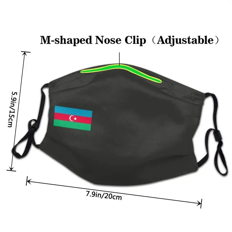 Маска для взрослых дышащая Пылезащитная азербайджанский флаг | Аксессуары