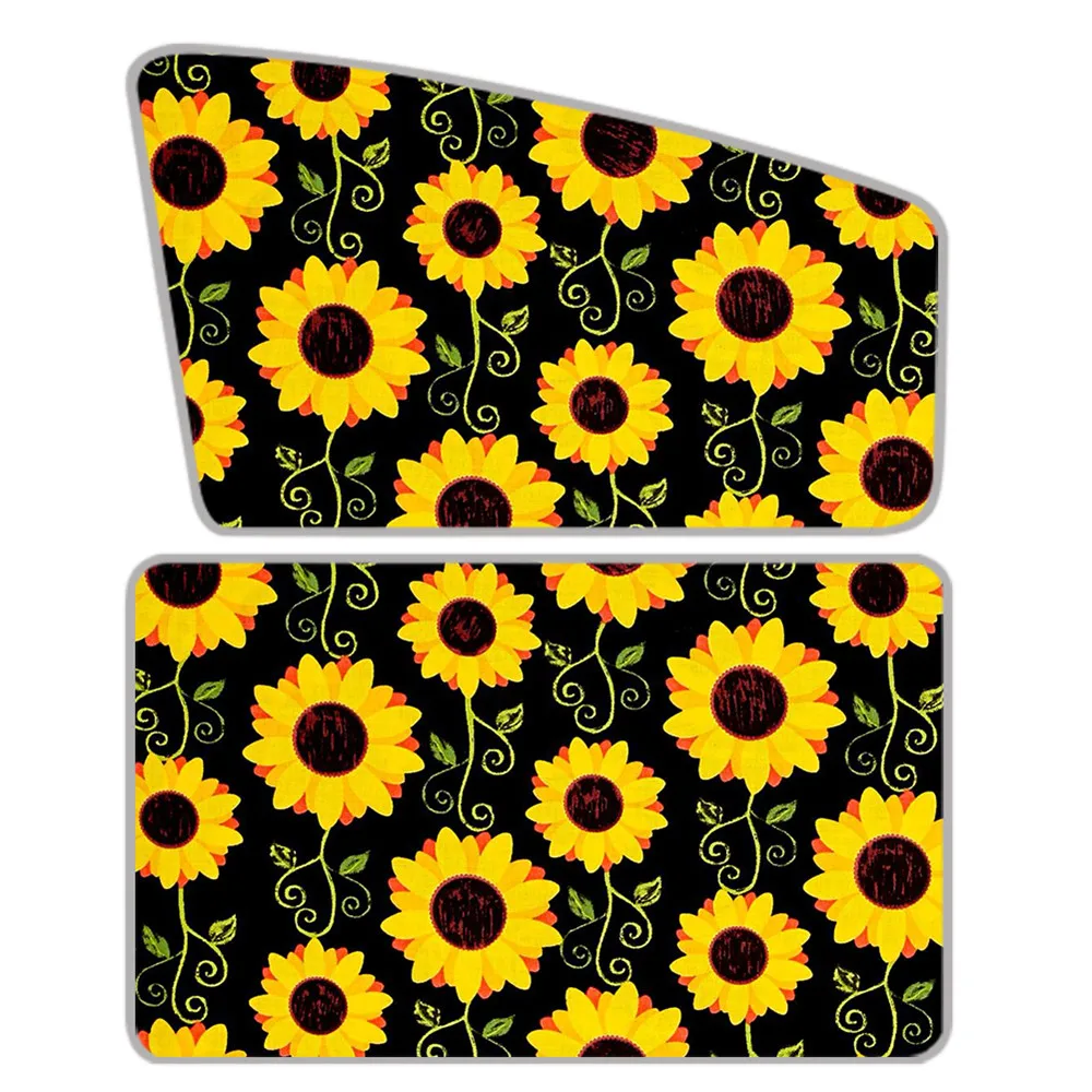 

INSTANTARTS Sunflower Pattern Durable Left Car Sun Shade for Windshield Cars Easy to Install Set of 2 Side Window Sunshade Hot