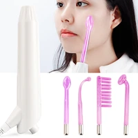 4 in1 purple orange light high frequency facial massager stick electrotherapy machine reduce acnespots facial skin care devices
