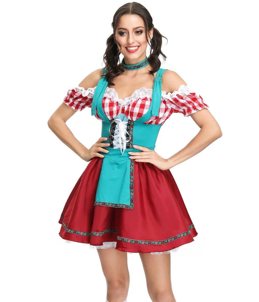 Женское сексуальное пиво oktoberfest девушка косплей костюм немецкий баварское пиво Wench Canival костюм праздничная одежда нарядное платье