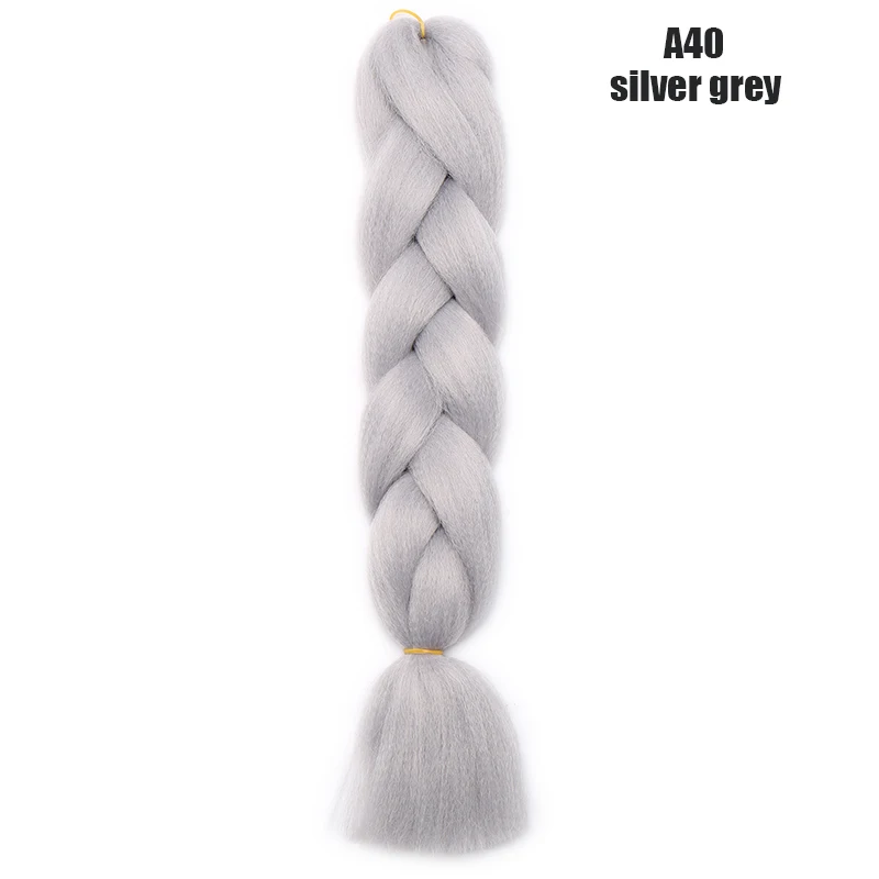 #2 Benahair, 24 дюйма, огромные косички, длинные, Омбре, Джамбо, синтетические косички, вязанные волосы, розовый, фиолетовый, синий, красный, наращивание волос, африканские для женщин - Цвет: #2
