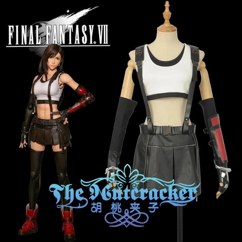 

COSLEE игра финальная фантазия VII FF7 Tifa Lockhart Косплей Костюм Хэллоуин косплей для женщин новый