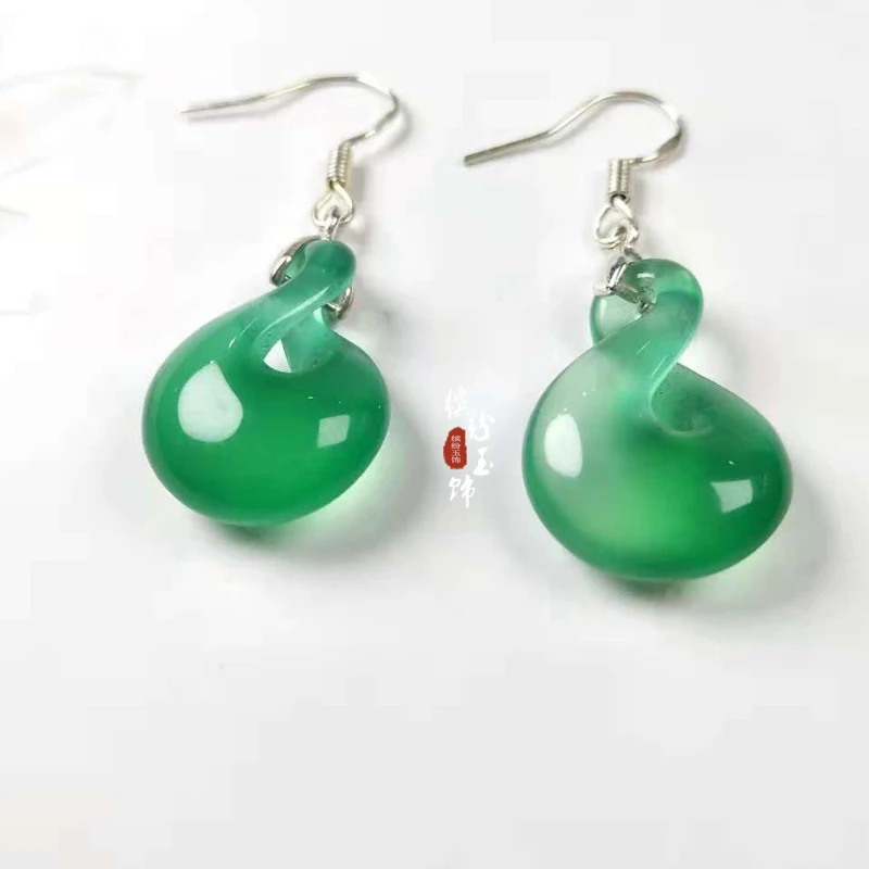 natural red garnet stone Natural 925 sterling silver Personality cute elegant women party earring | Украшения и аксессуары