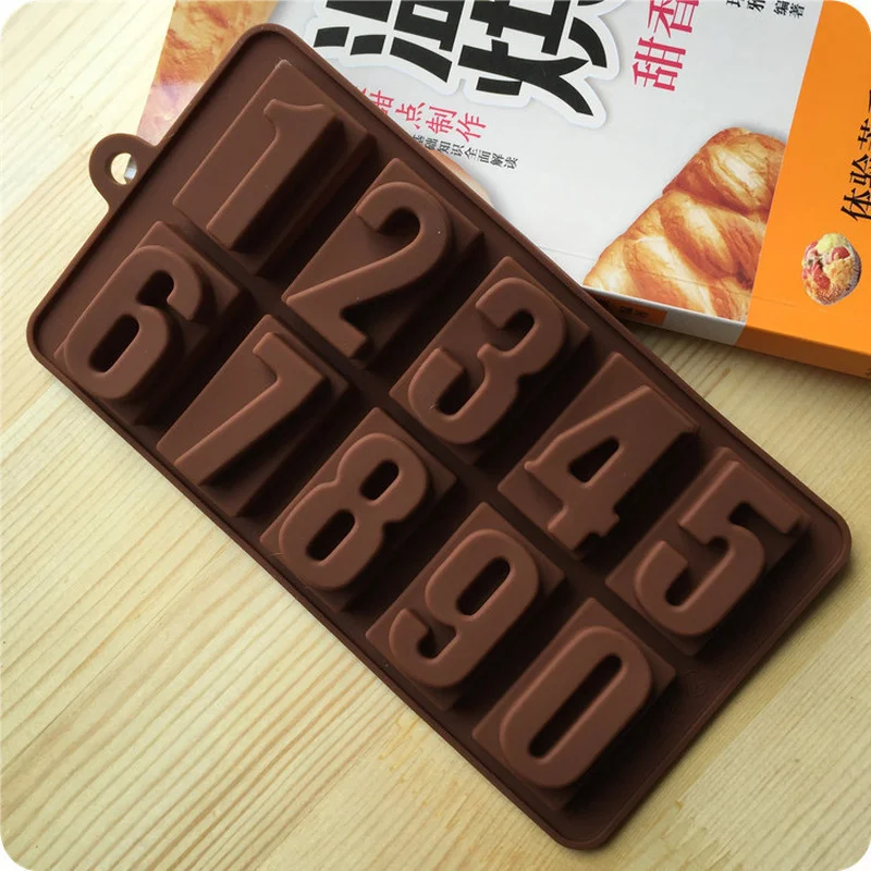 

Delidge Arabic Numerals Silicone Chocolate Mold Digital 0-9 Jelly Ice Fondant Mould DIY Cake Decorating Tool Fondant Molds