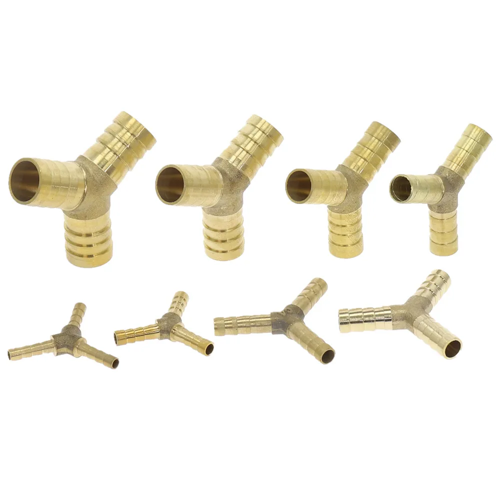 

Brass Splicer Pipe Fitting Y Shape 3 Way Hose Barb 4mm-16mm Copper Barbed Connector Joint Coupler Adapter Pneumatic