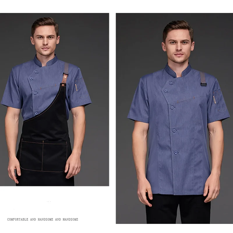 Шеф повар куртка и фартук для мужчин женщин ресторан кухня официант Униформа