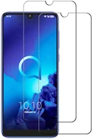 mobile stuff 2 pack tempered glass screen protector for alcatel 3 2019 alcatel 3l 2019 smartphone scratch resistance