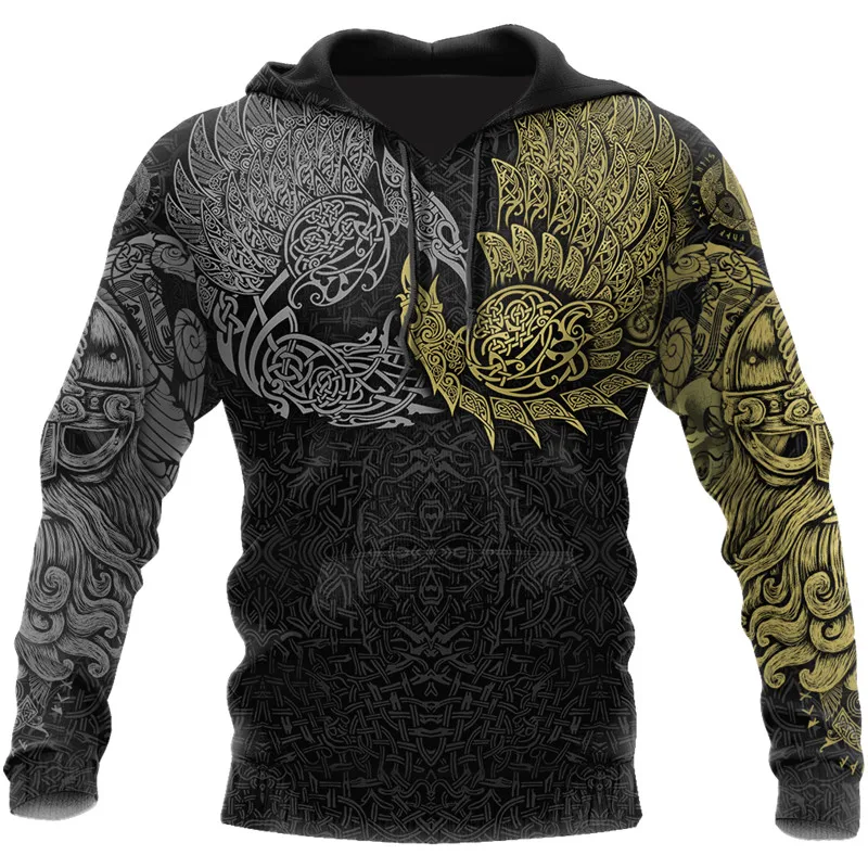 

Interesting tattoo pattern 3D full-print autumn long-sleeved sweater men's and women's hooded sweatshirt casual zipper hoodie 78