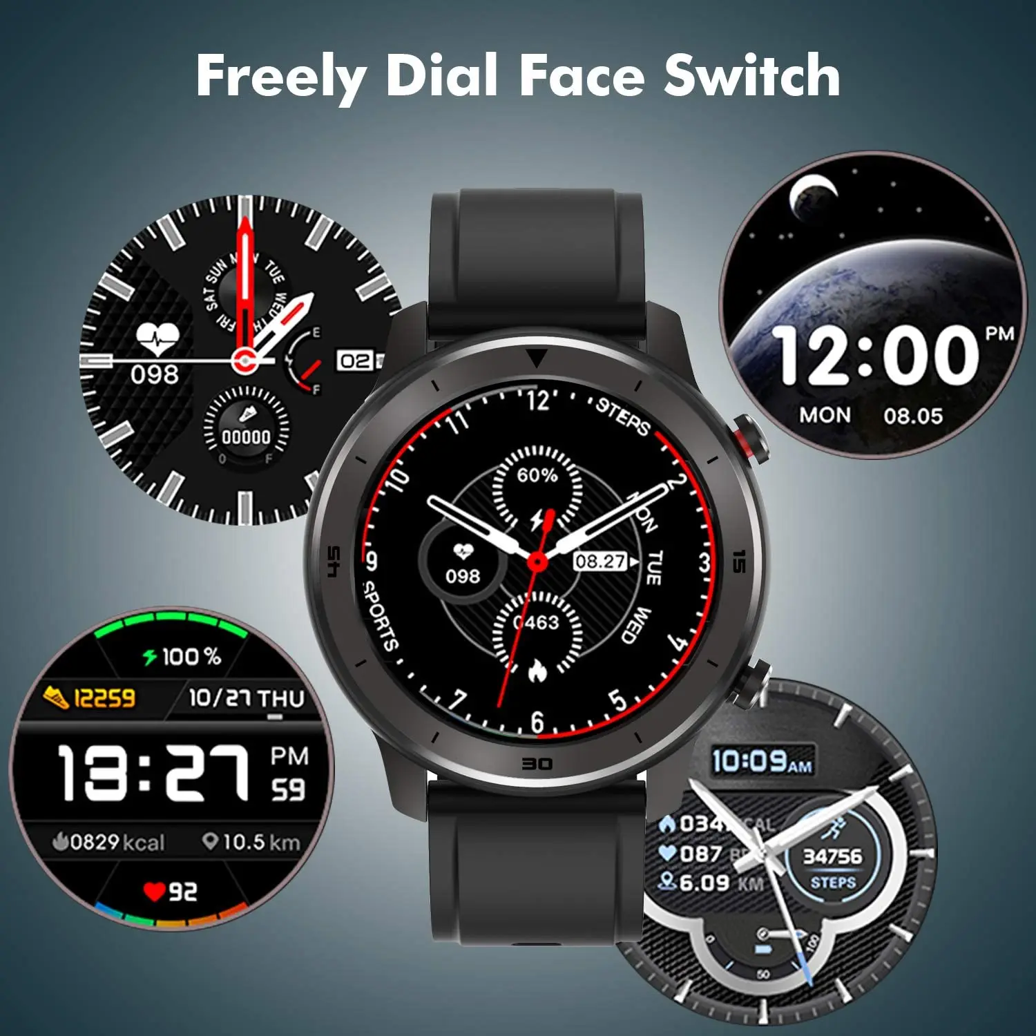 Винтажные Смарт-часы с кожаным ремешком DT79 мужские спортивные трекер IP67