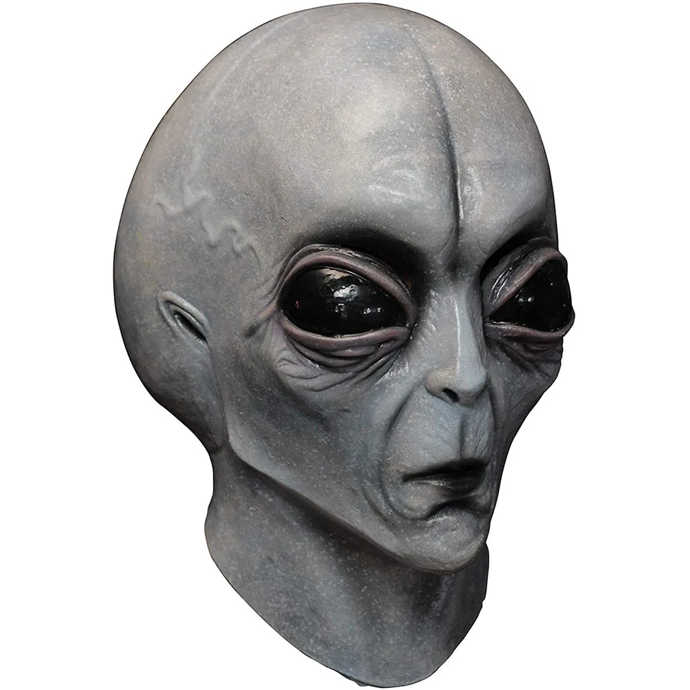 2022 New UFO Alien Helmet Mask Halloween Cosplay Alien Mask Latex Headgear Halloween Funny Horror Party Costume Funny Props