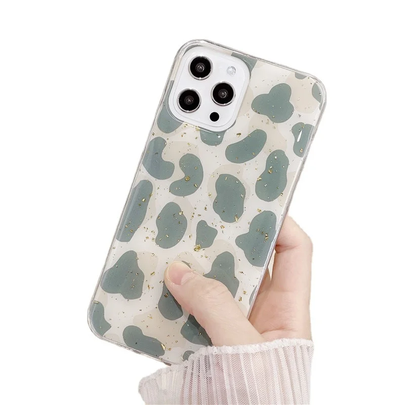 

Ins Korea Epoxy Leopard Sexy Girl Soft phone Case for apple iphone 12 Pro 7 8 plus 11 X XS XR MAX MiNi SE 10 Glitter Bling cover