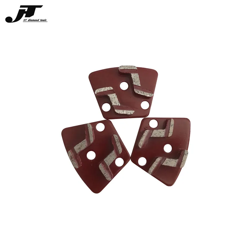 

HT 12 шт. трапециевидная полировальная колодка с Z-образными алмазными сегментами, бетонный шлифовальный диск с тремя отверстиями