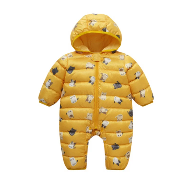 Детское пальто с капюшоном на белом утином пуху|Ромперы| |