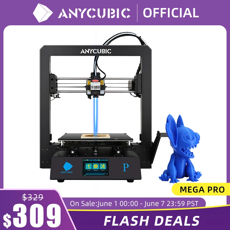 ANYCUBIC Mega Pro Лазерная Гравировка 3D принтер печать s с TMC2208 лазерный обновленная