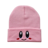 casual beanies skullies lovely face embroidery knitted hat bonnet cap girls boys skiing warm unisex