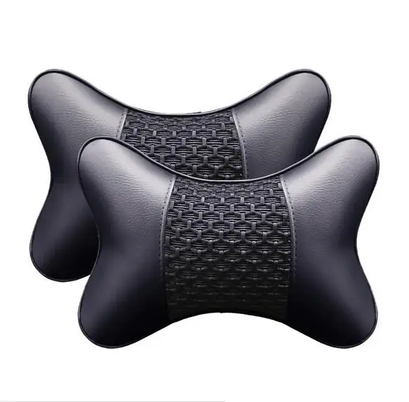 2 шт. автомобильный подголовник из искусственной кожи подушка для шеи