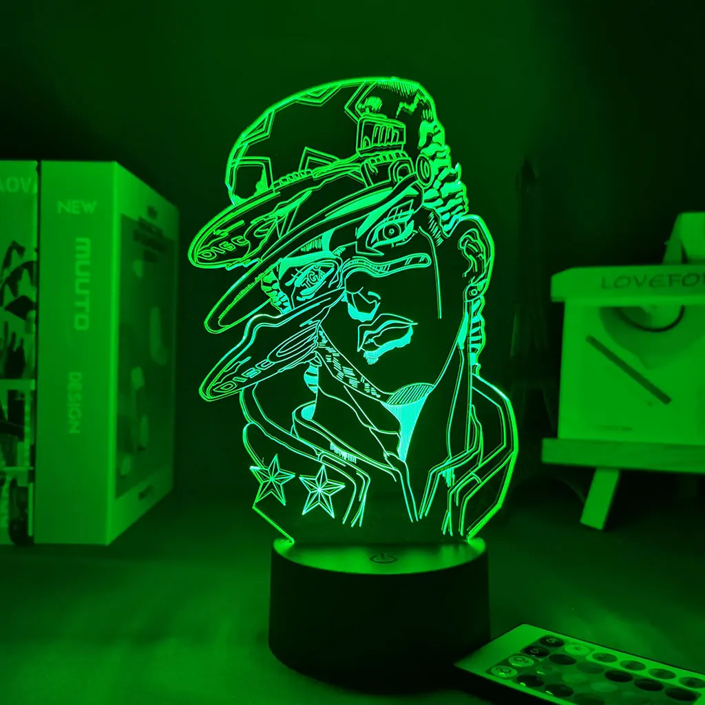 

Anime JoJo Bizarre Adventure Acrylic 3d Lamp for Home Decor Light Birthday Gift Manga Jojo Figure Led Night Light Jotaro Kujo