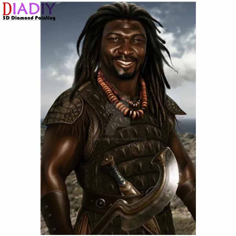 

Full Square/Round Drill Black African Woman Girl Diamond Embroidery Cross Stitch DIY Diamond Painting Home Room Decor