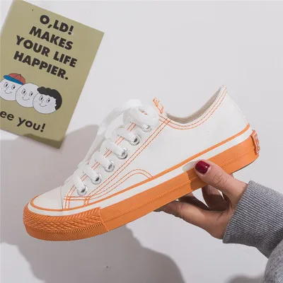 

Women Sneakers 2019 New Spring Korean Canvas Shoes for Female Students Casual Shoes Lace Up Girl Pink Shoe Stylish All Match