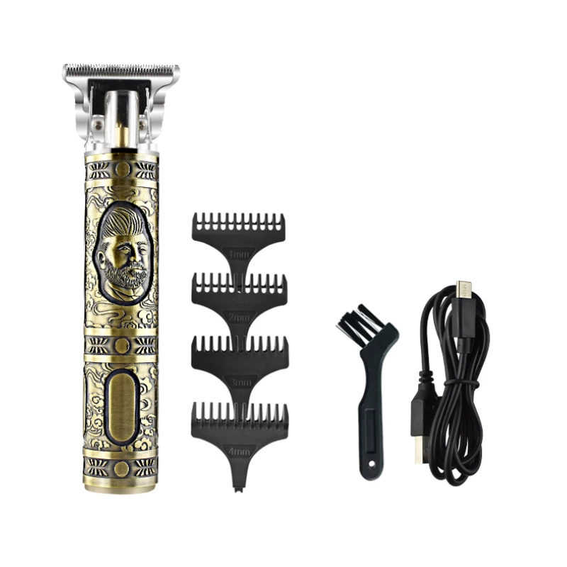 

USB Rechargeable T9 Baldheaded Hair Clipper Rechargeable Hair Clipper Barbershop Cordless 0mm t-blade Shaver Outliner Men