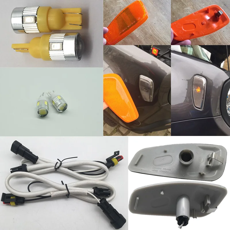 White/Orange/Smoke Turn Side Signals Light Cover For Jeep Renegade 2014-2016 Reflection WarningTurn Signal | Автомобили и