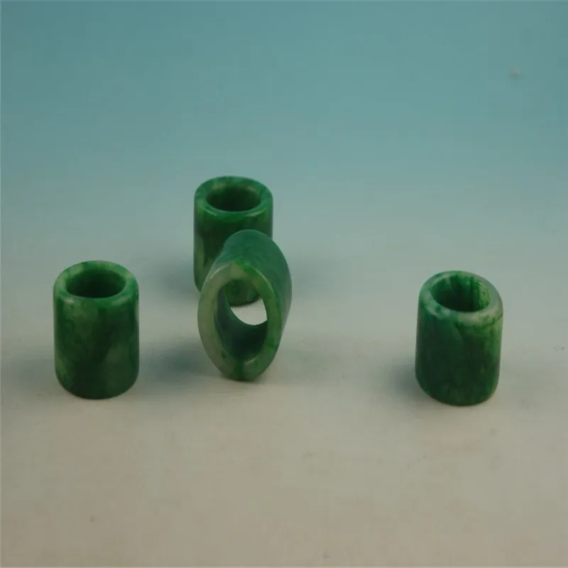 Китай (материк) натуральные нефриты напальчник зеленый пальца кольцо | Дом и сад