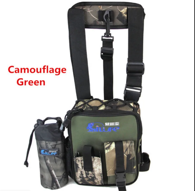 

Waterproof Canvas Fishing Tackle Bag Pack Waist Shoulder Lure Rod Storage Bags