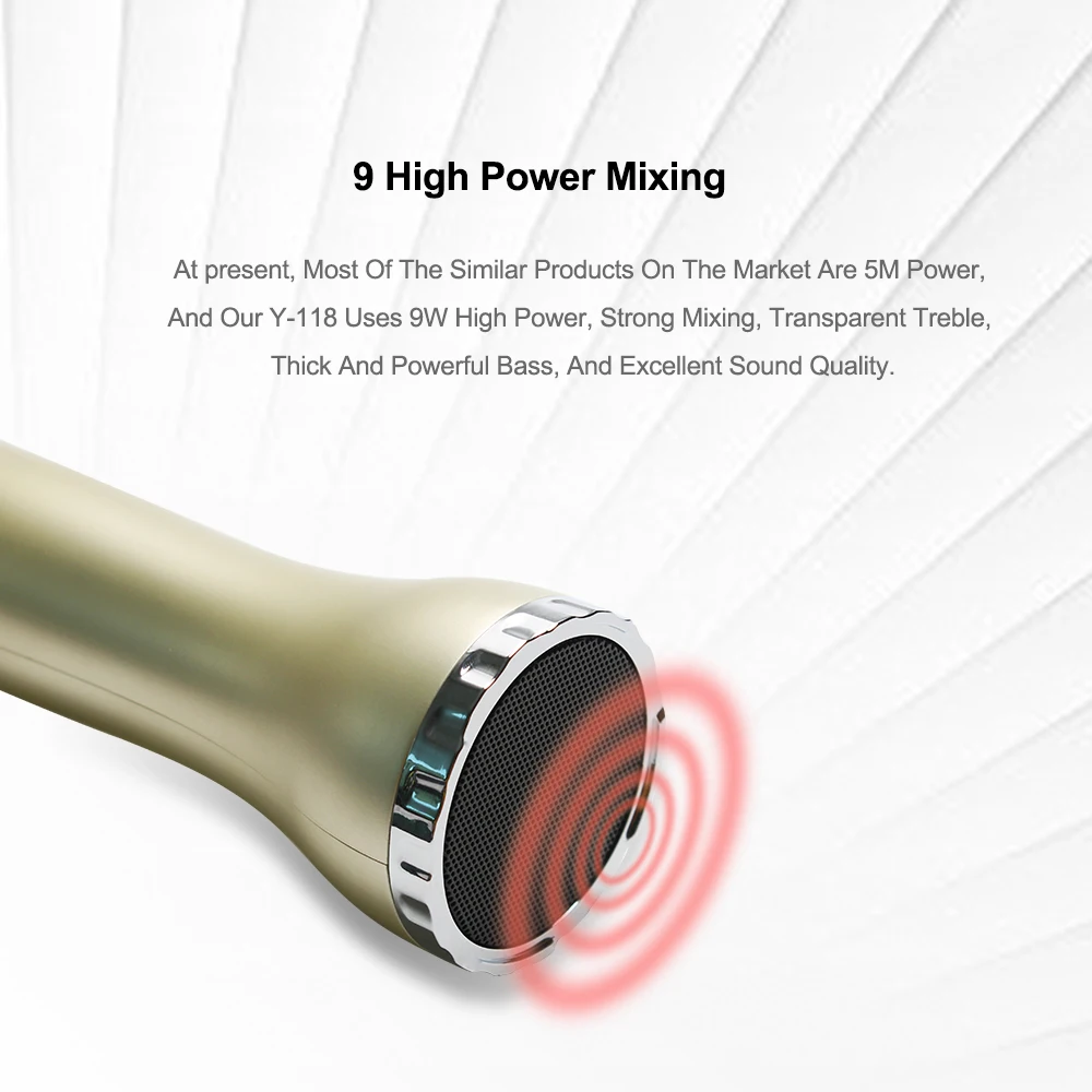 Новый беспроводной микрофон для караоке со светодиодным дисплеем WS858