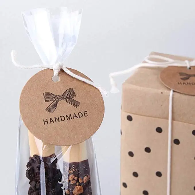 Бирки ручной работы с бантом 300 шт. отверстием для украшения свадебной вечеринки
