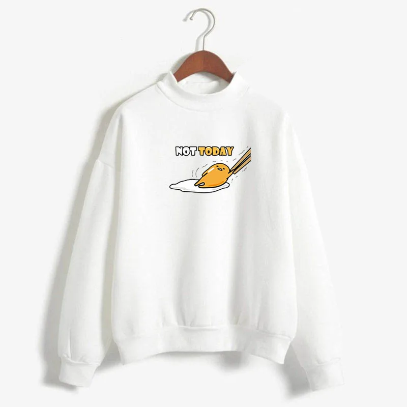 Новая Толстовка notoday gudetama Harajuku женская зимняя повседневная с коротким рукавом Япония Милая ленивая яйцо notoday Топы Одежда - Цвет: gudetama 5
