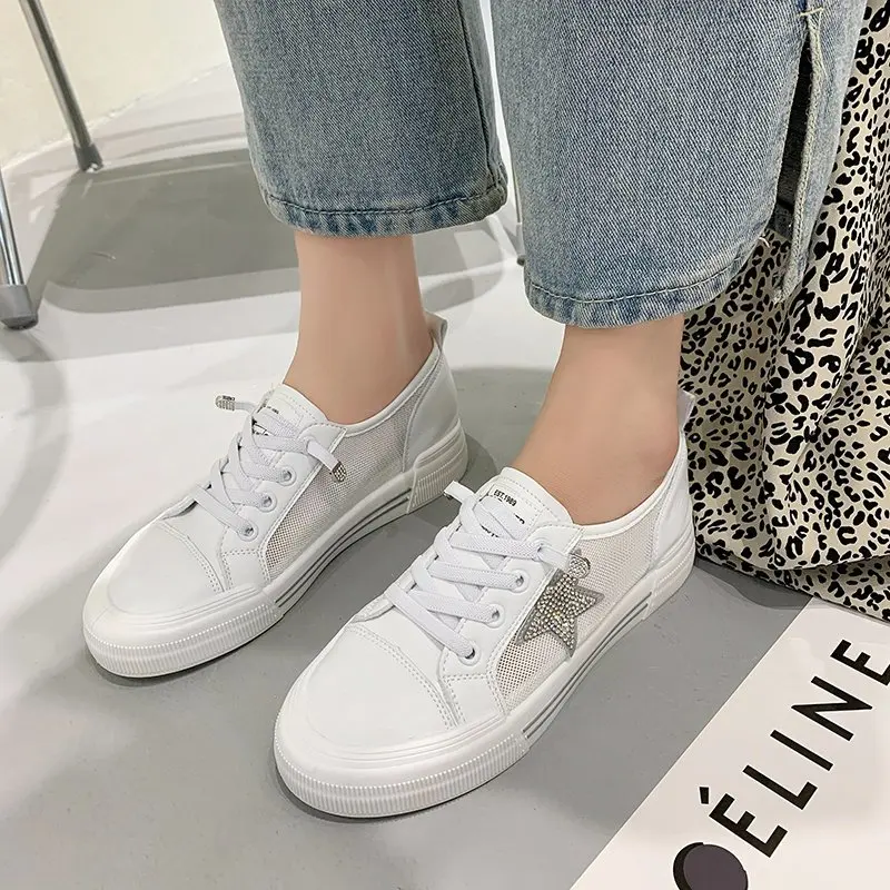 

Mesh starry sky white shoes female summer 2021 new breathable mesh all-match casual student sports flat shoes