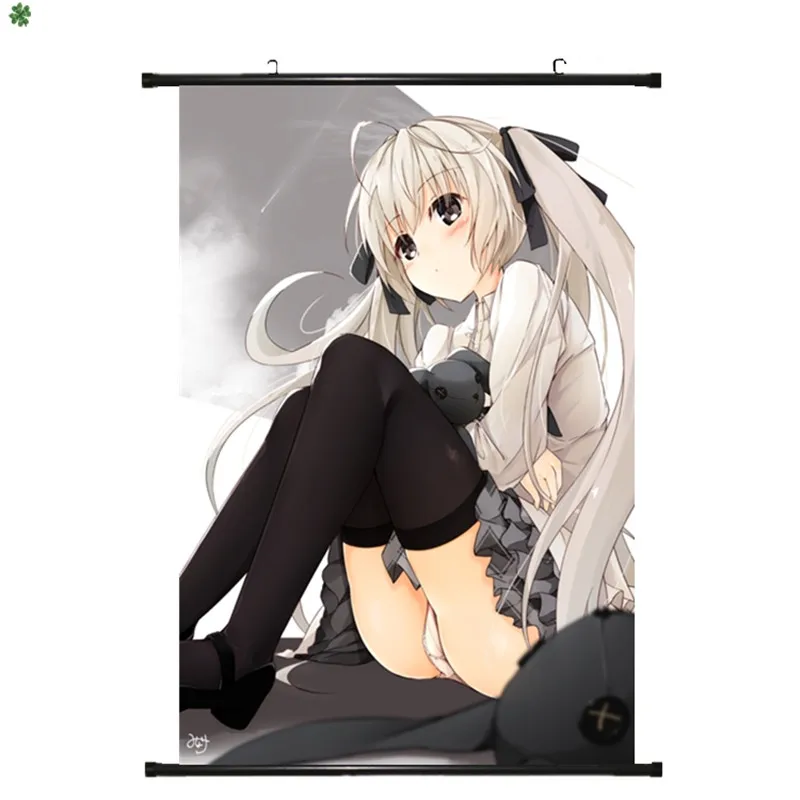 Japanese Decorative Picture Anime Yosuga no Sora Nao Yorihime & Kasugano Kazuha Migiwa Home Decor Wall Scroll Poster | Дом и сад