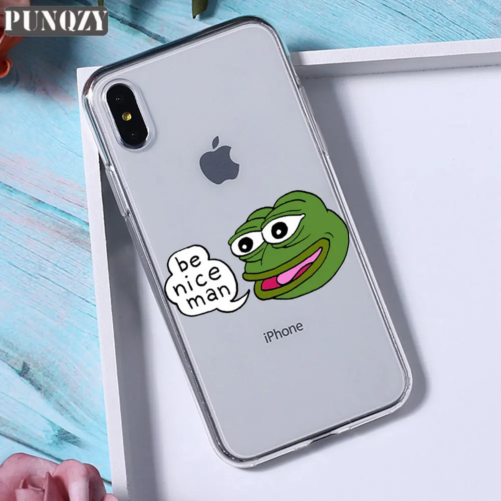 TPU A383 Забавный чехол для телефона Pepe The Frog Happy Cry fees Good Man для iPhone 11 pro max 6 6S 8 7 Plus 5 5S X XR XS MAX силиконовый чехол из ТПУ - Цвет: TPU A383