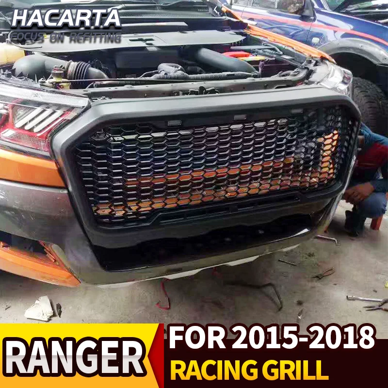 Маска на решетку радиатора RANGER T7 2015-2018 со светодиодный Ной подсветкой и буквами |
