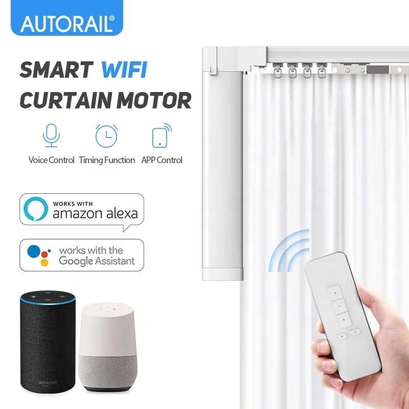 Мотор для занавесок Google home Alexa с автоматическим мотором | Безопасность и защита