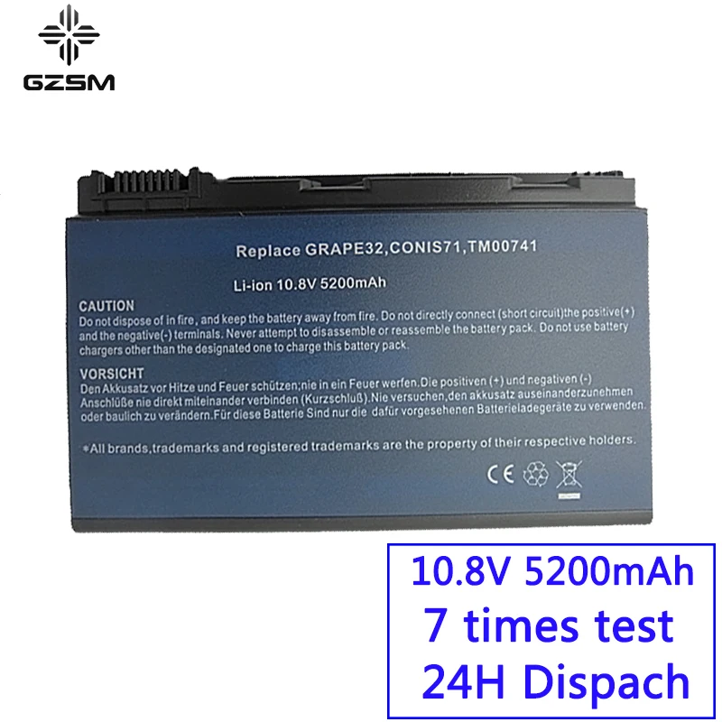 GZSM ноутбук Батарея TM00741 для acer 5210 5220 5230 5235 5420 5610 5620 5620Z 5630 7220 7620 Батарея для ноутбука TM00751 Батарея