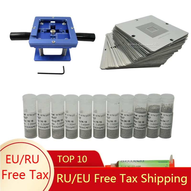 Станция для реболлинга BGA 90 мм с универсальным набором трафаретов инструменты