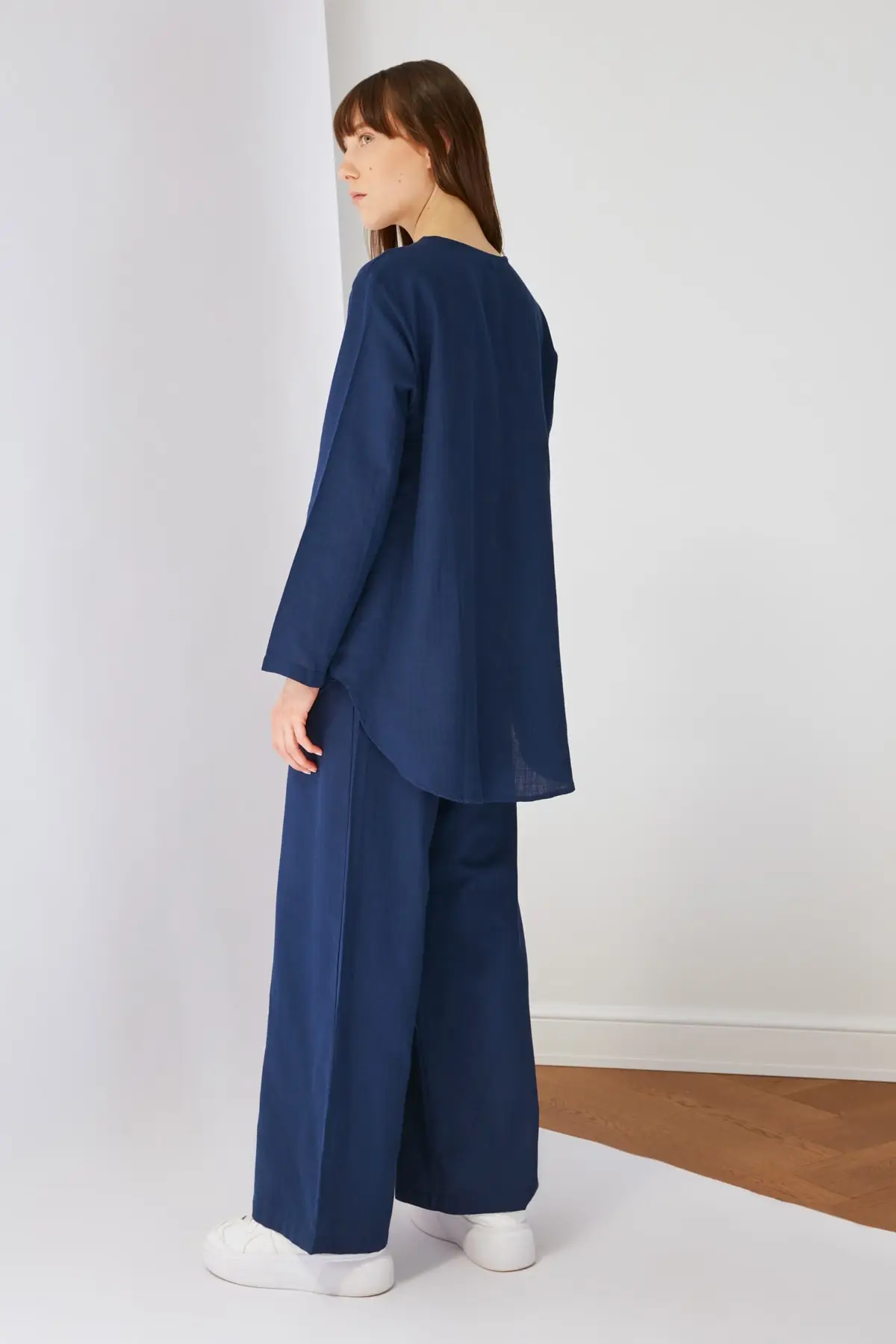 Navy Blue Tunic Pants Bottom-Top Suit/ISLAMIC CLOTHING /HIJAB FASHION/TURKISH FASHION